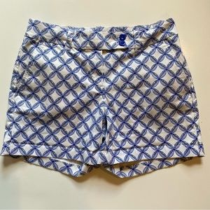 Vineyard Vines Womens Washed Dayboat Classic Shorts Size 0 Blue Pinwheels